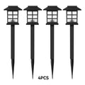 4 PCS Outdoor Solar Pathway Lights Waterproof Garden Lighting for Patio Lawn Walkway Driveway Underground Landscape Buried Lamp