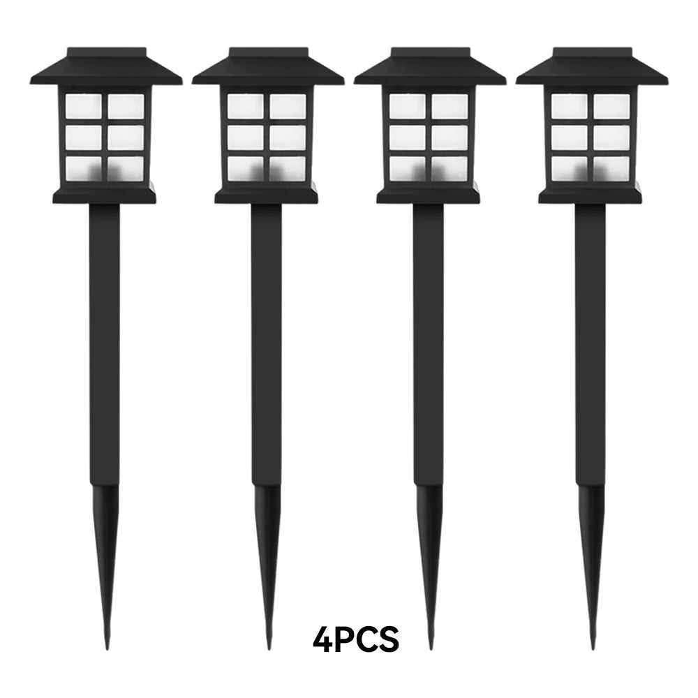 4 PCS Outdoor Solar Pathway Lights Waterproof Garden Lighting for Patio Lawn Walkway Driveway Underground Landscape Buried Lamp