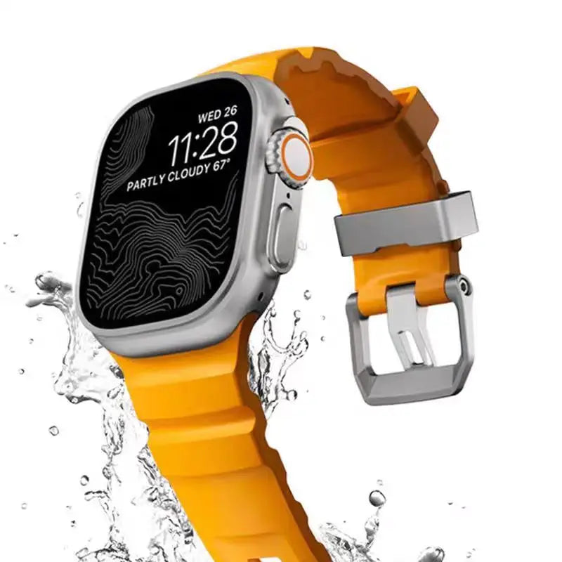 Trail Silicone Band for Apple Watch Ultra 3 2 49mm Strap 46mm 45mm 44mm Sport Bracelet for iWatch Series 11 10 Ultra 9 8 7 6 SE3