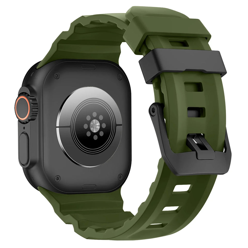 Trail Silicone Band for Apple Watch Ultra 3 2 49mm Strap 46mm 45mm 44mm Sport Bracelet for iWatch Series 11 10 Ultra 9 8 7 6 SE3