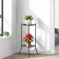 Retro 2-layer metal plant pot rack potted plant display stand balcony garden plant rack