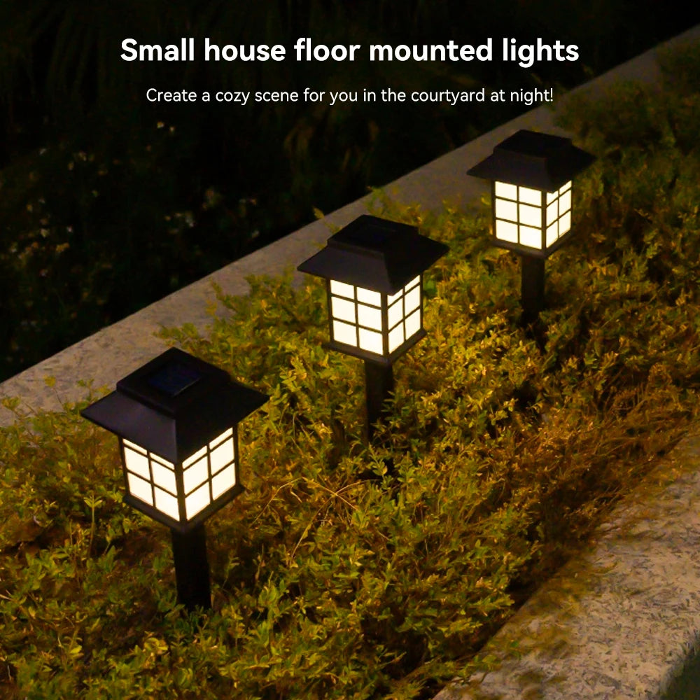 4 PCS Outdoor Solar Pathway Lights Waterproof Garden Lighting for Patio Lawn Walkway Driveway Underground Landscape Buried Lamp